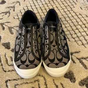 Coach Felix Sneakers signature Blk/Wht Logo 6.5